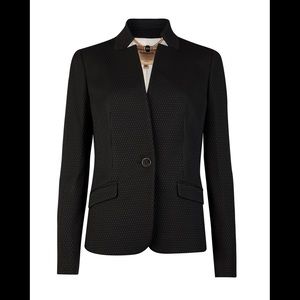 TED BAKER LONDON Textured “Rai” Blazer Suit Jacket - Black, Size 0